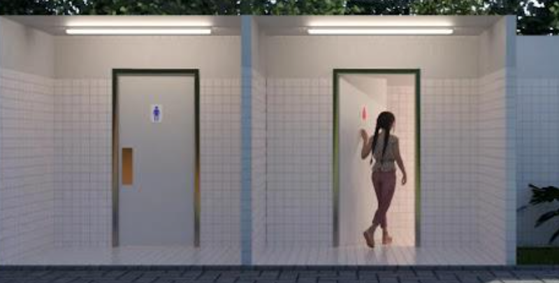 暑假在公园厕所