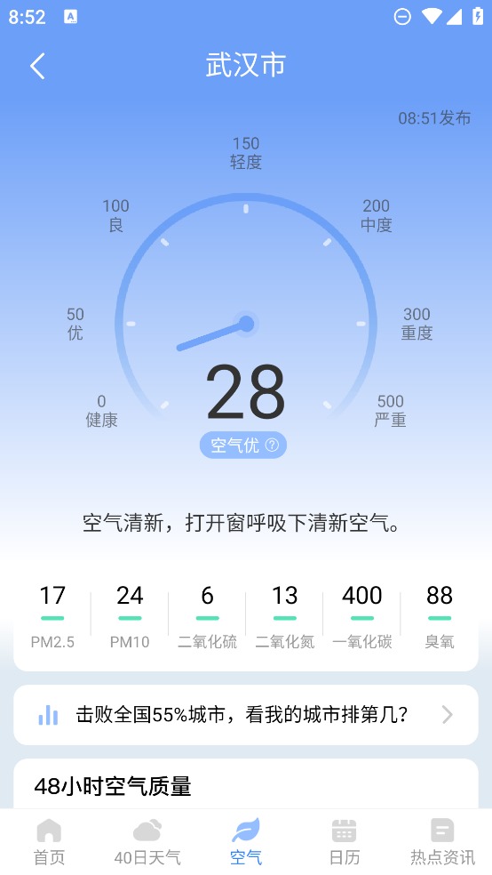 今日天气预报